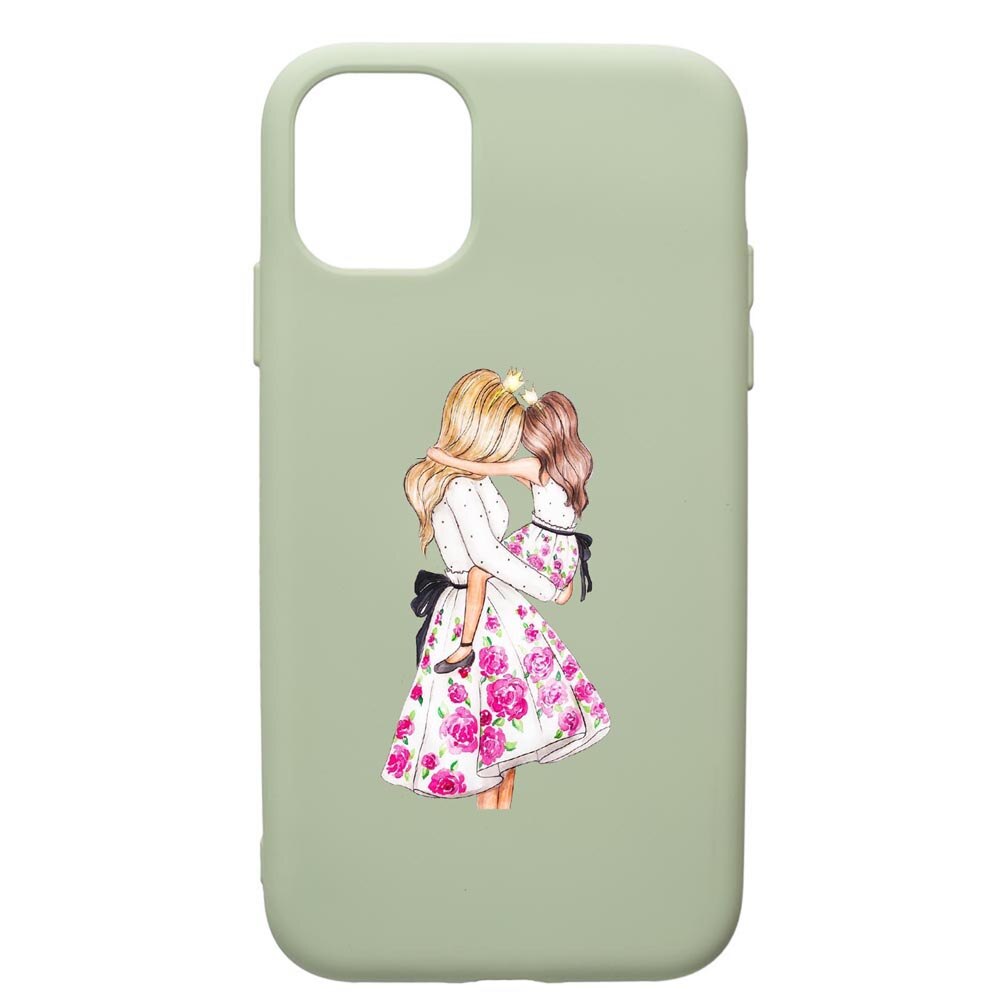 Husa de protectie Apple iPhone 11 Pro Max, Mommy's Girl, silicon, cu interiorul din material textil, protectie camera, Beryl, PGR554