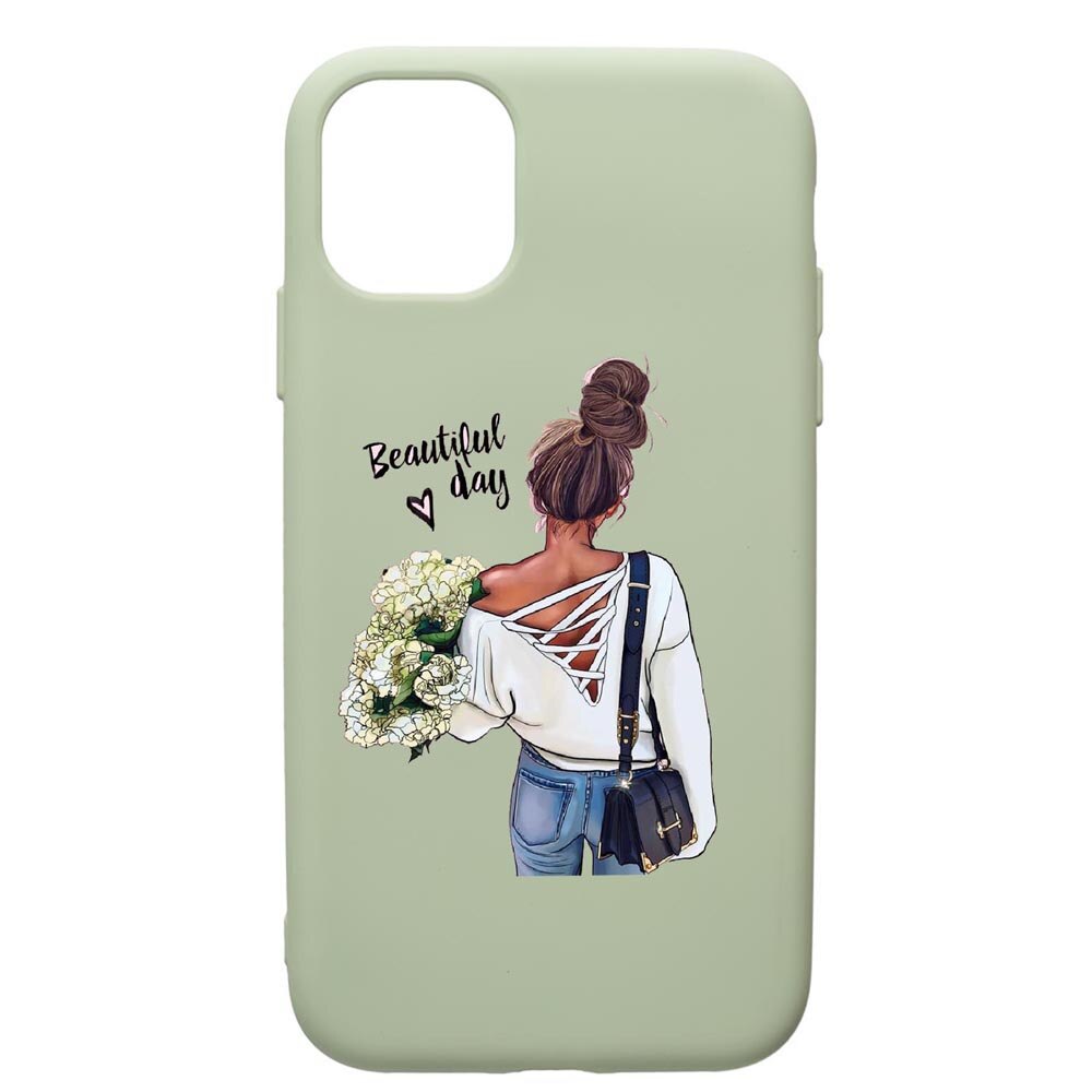 Husa de protectie Apple iPhone 12 Pro Max, Beautiful Day, silicon, cu interiorul din material textil, protectie camera, Beryl, PGR561