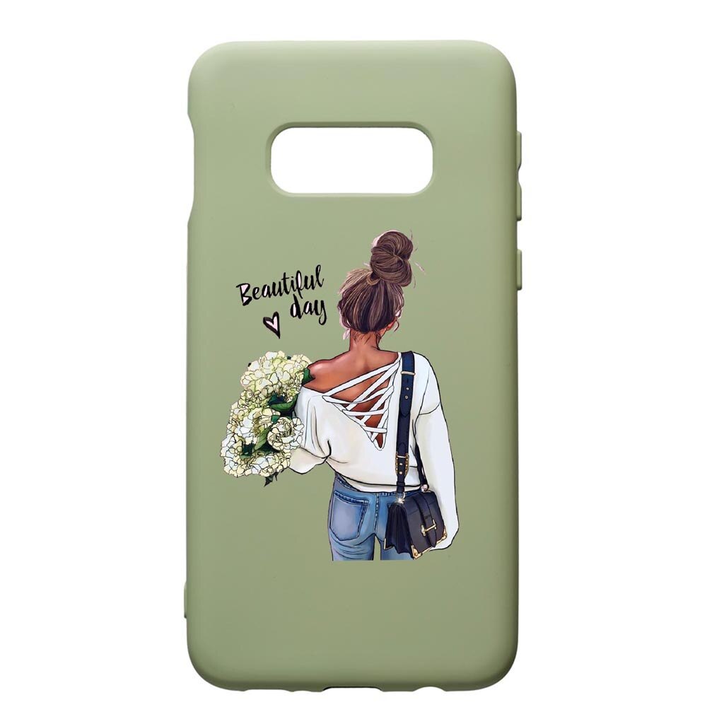 Husa de protectie Samsung Galaxy S10, Beautiful Day, silicon, cu interiorul din material textil, protectie camera, Beryl, PGR561
