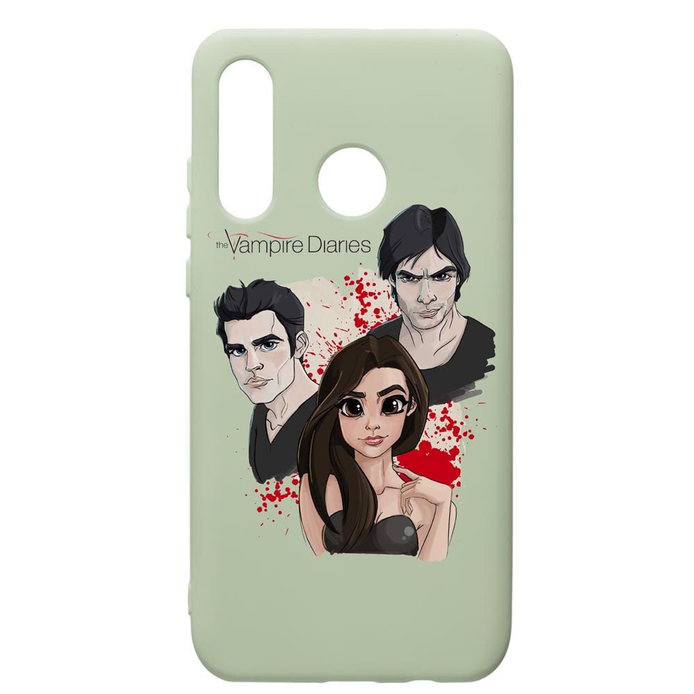 Husa de protectie Huawei P30 Lite, Vampire Diaries, silicon, cu interiorul din material textil, protectie camera, Beryl, PGR578