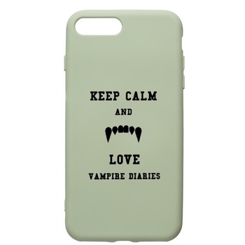 Husa de protectie Apple iPhone 8 Plus / iPhone 7 Plus, Vampire Diaries - Keep Calm, silicon, cu interiorul din material textil, protectie camera, Beryl, PGR581 Husa de protectie Apple iPhone 8 Plus / iPhone 7 Plus, Vampire Diaries - Keep Calm, silicon, cu interiorul din material textil, protectie camera, Beryl, PGR581