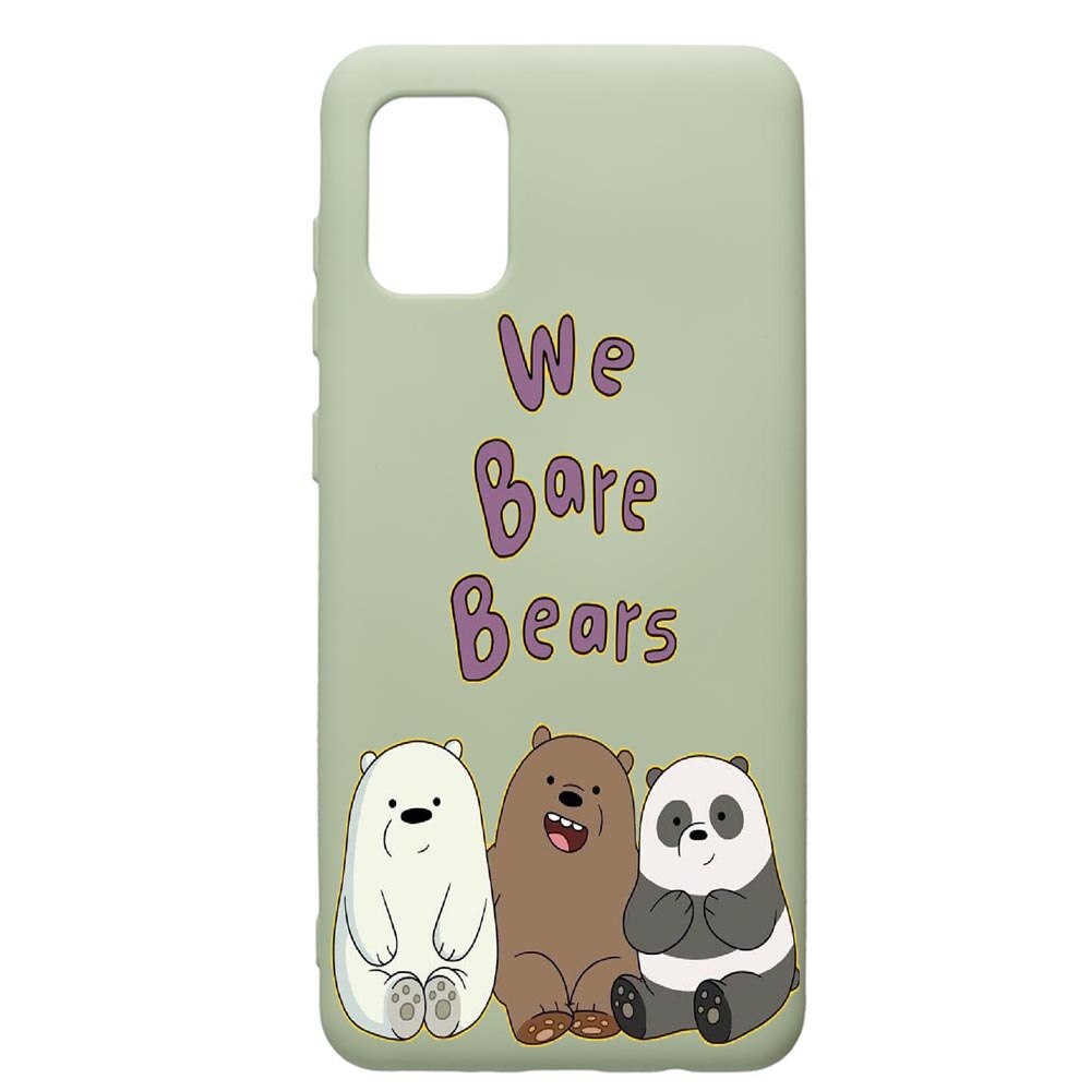 Husa de protectie Samsung Galaxy A31, We Bare Bears, silicon, cu interiorul din material textil, protectie camera, Beryl, PGR588