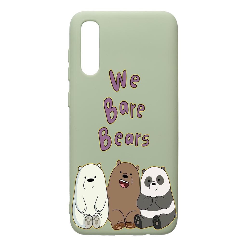 Husa de protectie Samsung Galaxy A70, We Bare Bears, silicon, cu interiorul din material textil, protectie camera, Beryl, PGR588