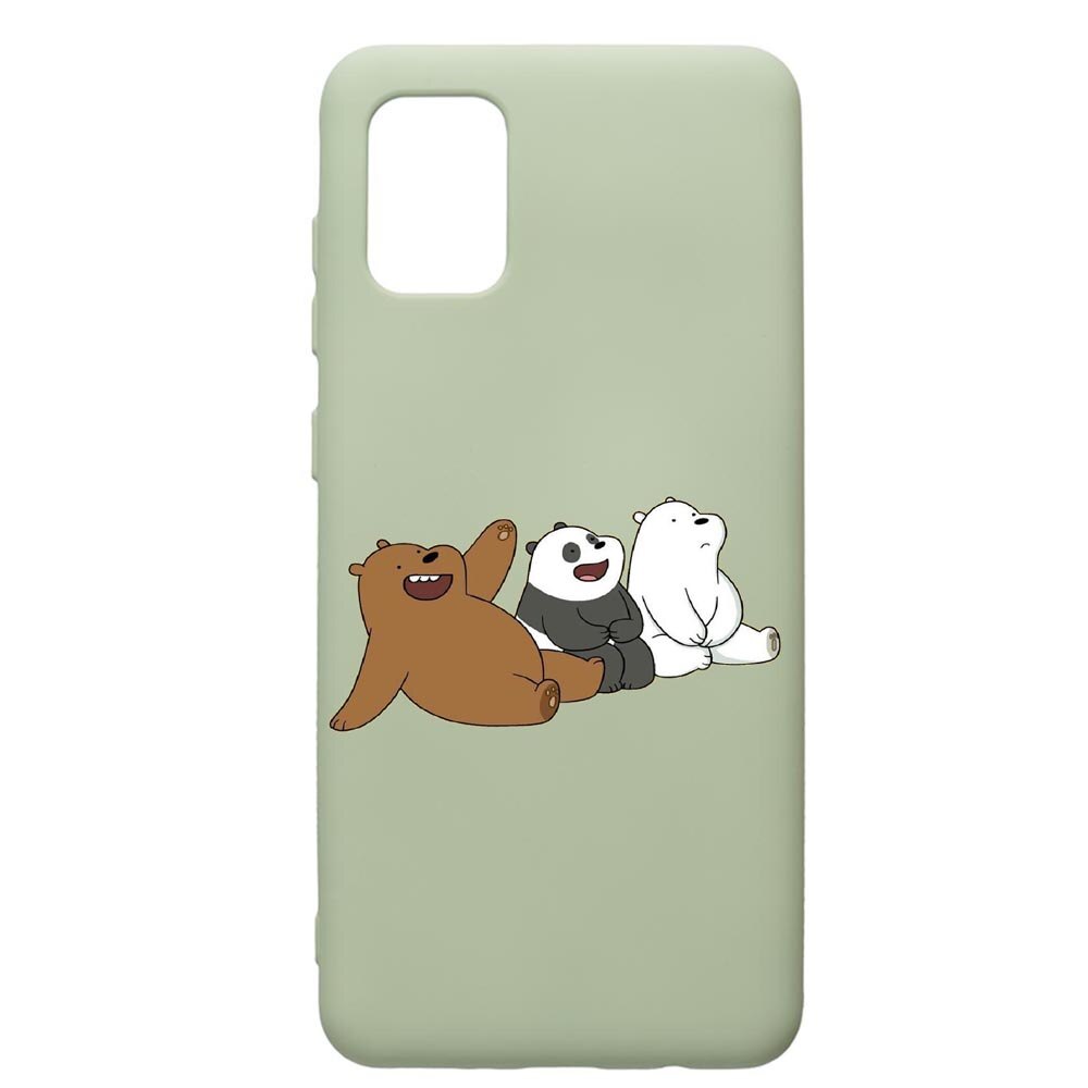 Husa de protectie Samsung Galaxy A31, Keep Calm - Bears, silicon, cu interiorul din material textil, protectie camera, Beryl, PGR587