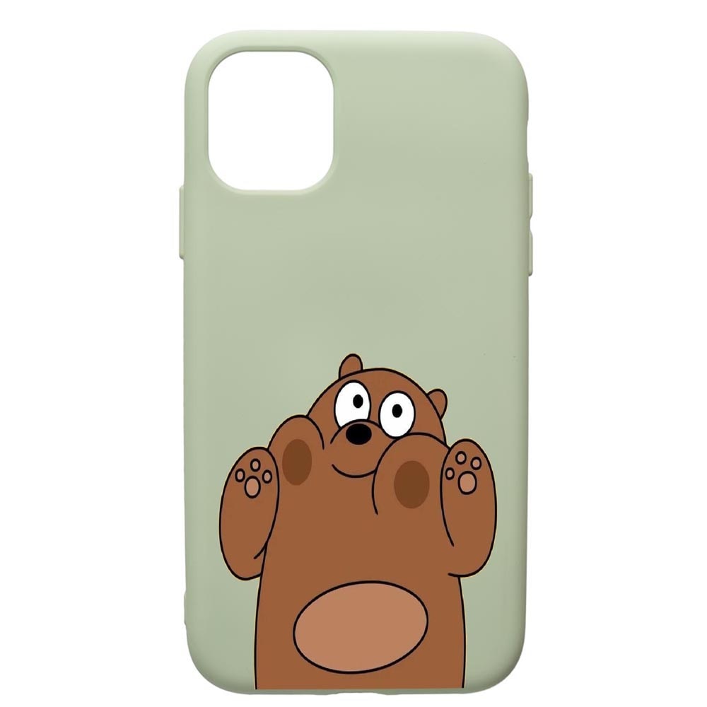Husa de protectie Apple iPhone 11, Bears, silicon, cu interiorul din material textil, protectie camera, Beryl, PGR589