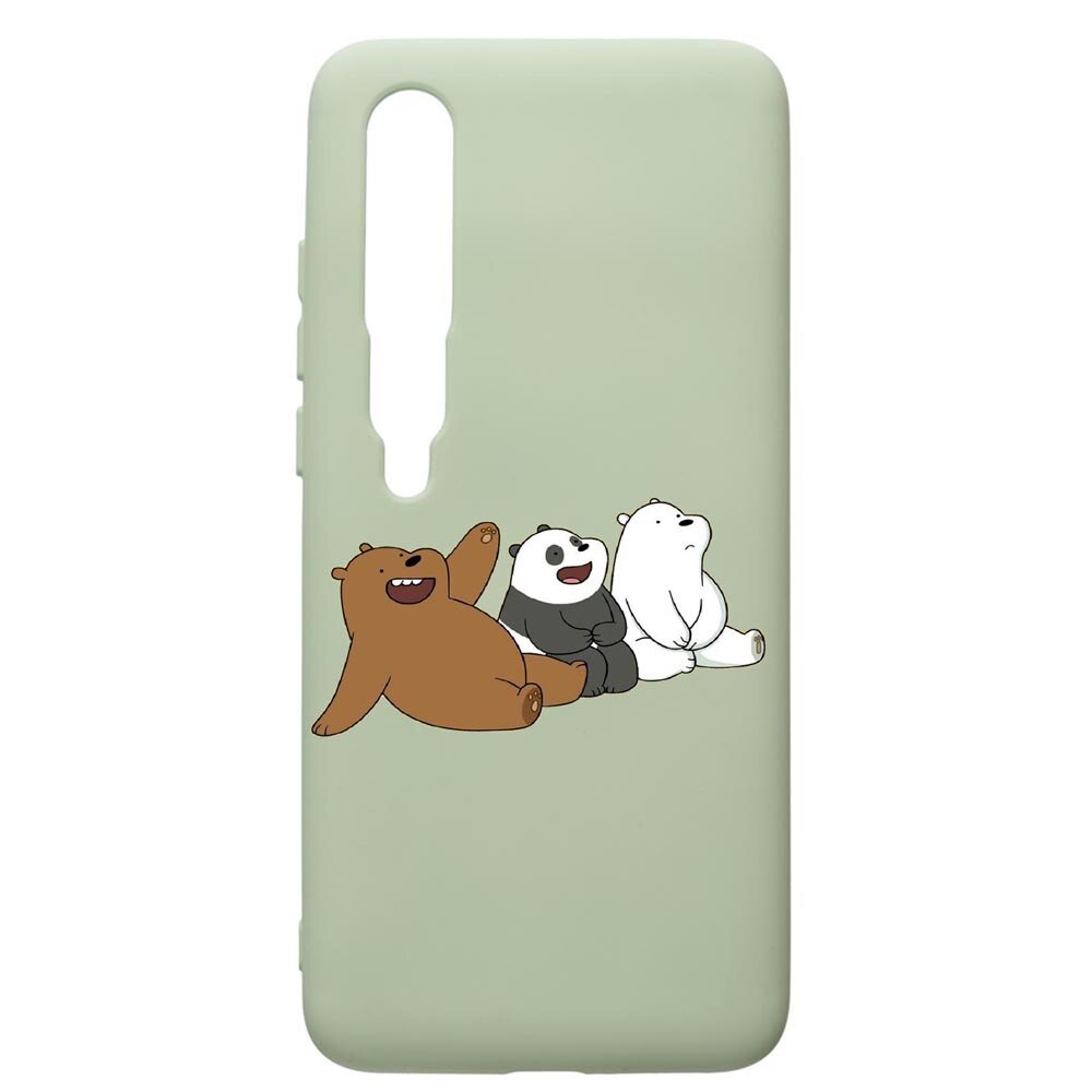 Husa de protectie Xiaomi Mi 10 / Mi 10 Pro, Keep Calm - Bears, silicon, cu interiorul din material textil, protectie camera, Beryl, PGR587