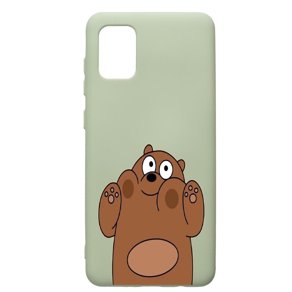 Husa de protectie Samsung Galaxy A31, Bears, silicon, cu interiorul din material textil, protectie camera, Beryl, PGR589