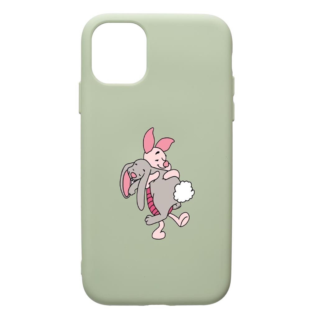 Husa de protectie Apple iPhone 12 Pro Max, Winnie the Pooh, silicon, cu interiorul din material textil, protectie camera, Beryl, PGR592