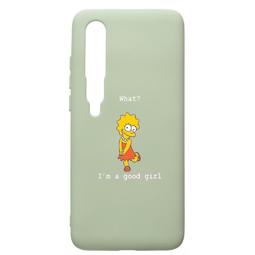 Husa de protectie Xiaomi Mi 10 / Mi 10 Pro, Lisa - I'm a good girl, silicon, cu interiorul din material textil, protectie camera, Beryl, PGR591