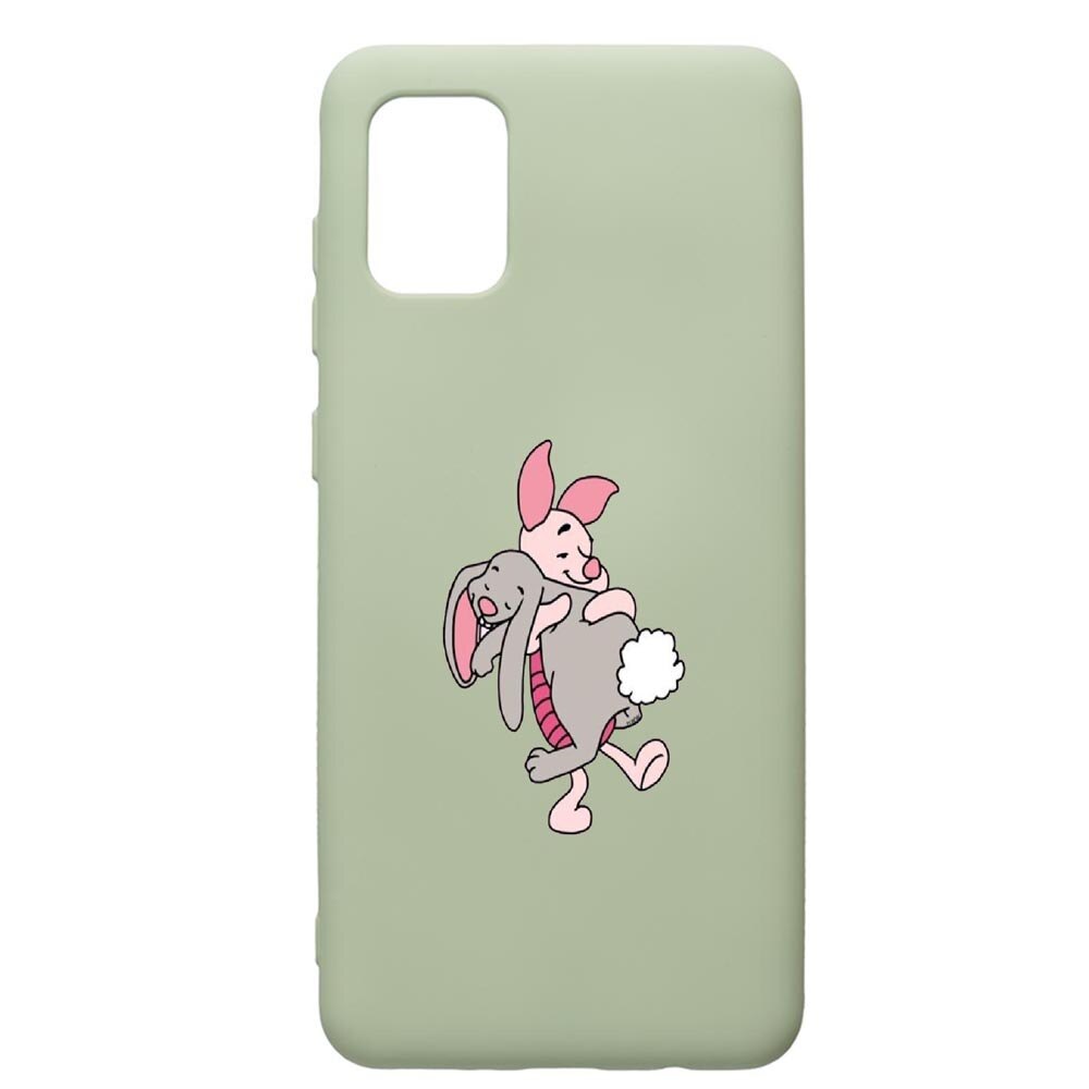 Husa de protectie Samsung Galaxy A31, Winnie the Pooh, silicon, cu interiorul din material textil, protectie camera, Beryl, PGR592