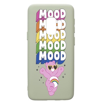 Husa de protectie Samsung Galaxy S9, Mood - Pink Bear, silicon, cu interiorul din material textil, protectie camera, Beryl, PGR599 Husa de protectie Samsung Galaxy S9, Mood - Pink Bear, silicon, cu interiorul din material textil, protectie camera, Beryl, PGR599