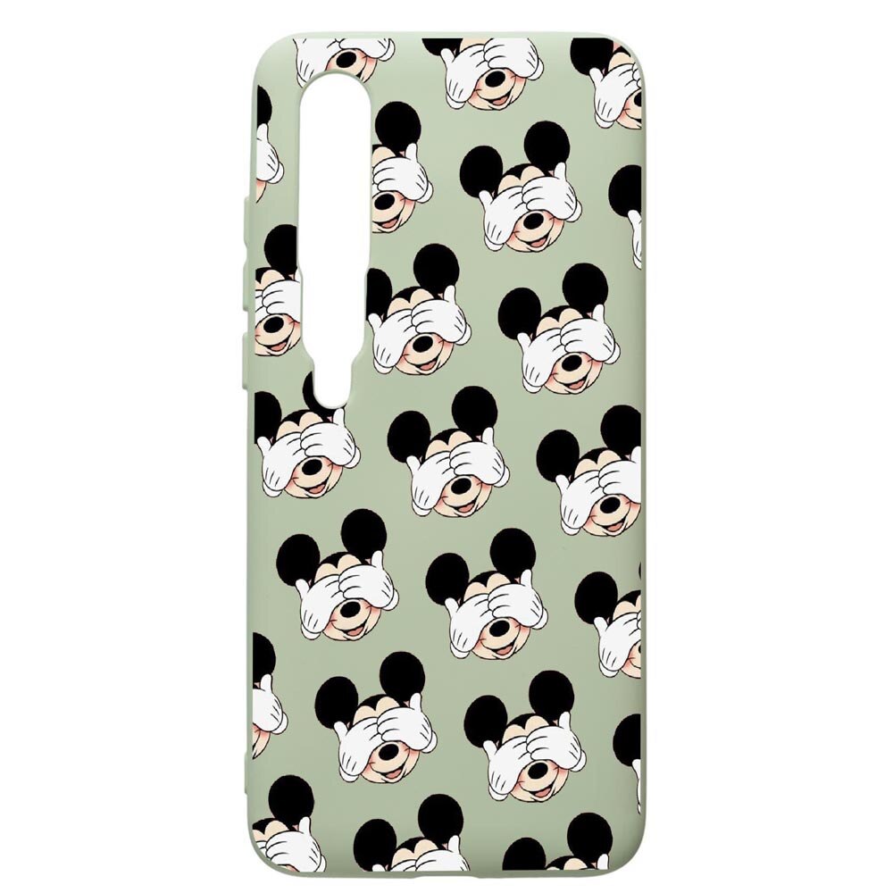 Husa de protectie Xiaomi Mi 10 / Mi 10 Pro, Mini Mouse, silicon, cu interiorul din material textil, protectie camera, Beryl, PGR603