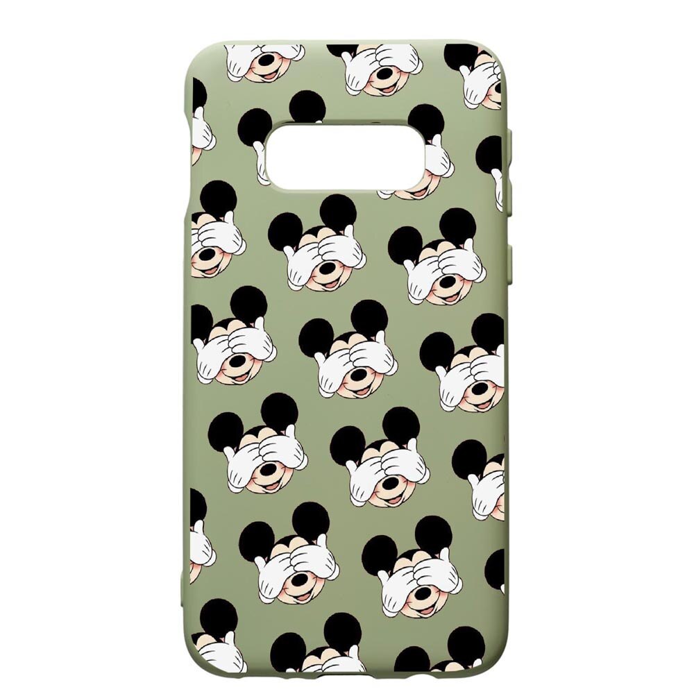 Husa de protectie Samsung Galaxy S10, Mini Mouse, silicon, cu interiorul din material textil, protectie camera, Beryl, PGR603
