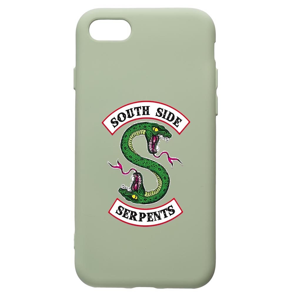 Husa de protectie Apple iPhone SE 2 / iPhone 8 / iPhone 7, Riverdale - South Side Serpents, silicon, cu interiorul din material textil, protectie camera, Beryl, PGR605