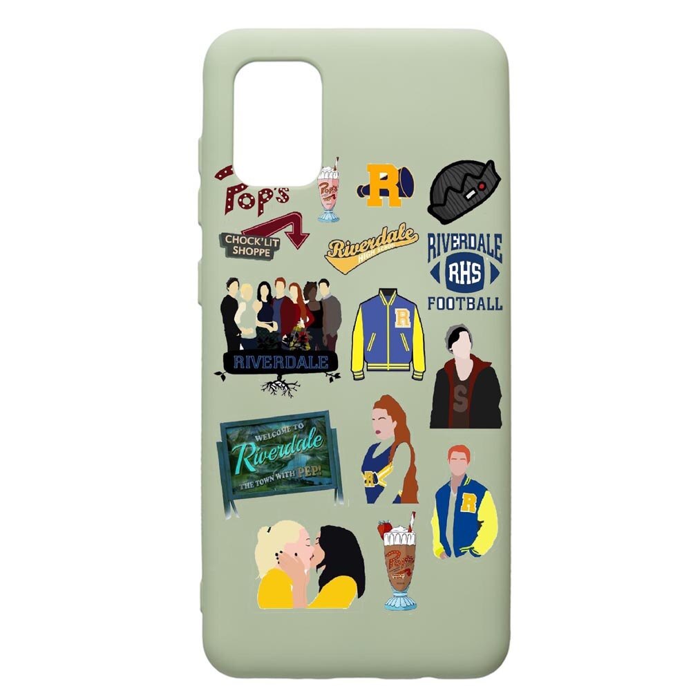 Husa de protectie Samsung Galaxy A71, Riverdale, silicon, cu interiorul din material textil, protectie camera, Beryl, PGR608