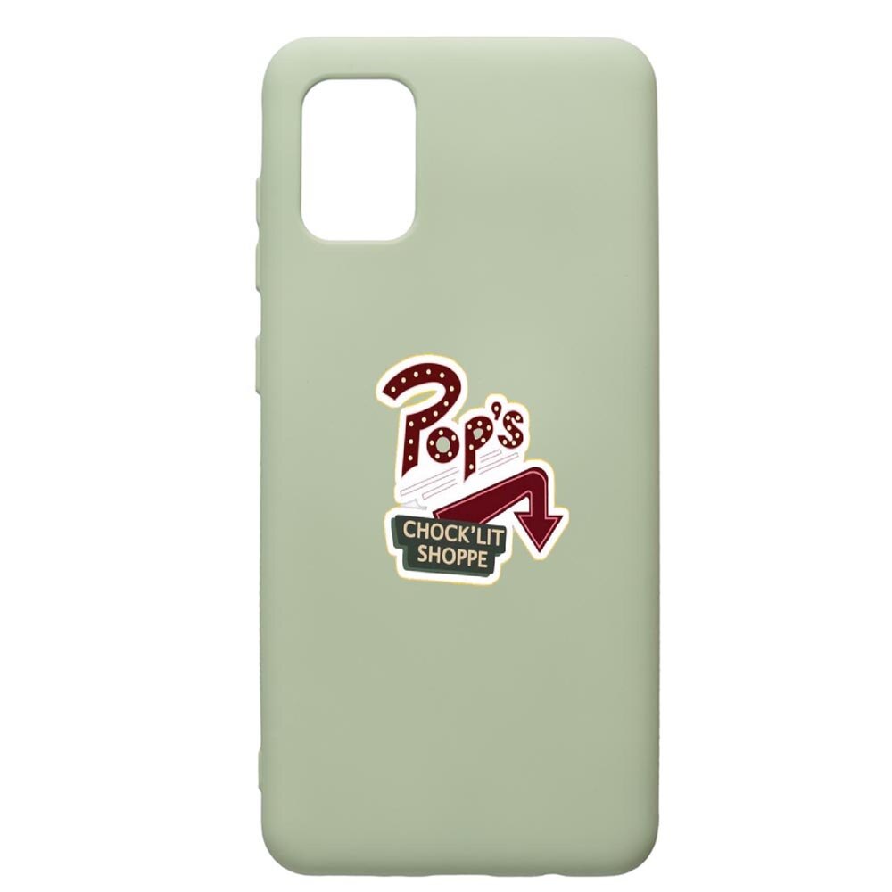 Husa de protectie Samsung Galaxy A71, Riverdale, silicon, cu interiorul din material textil, protectie camera, Beryl, PGR610