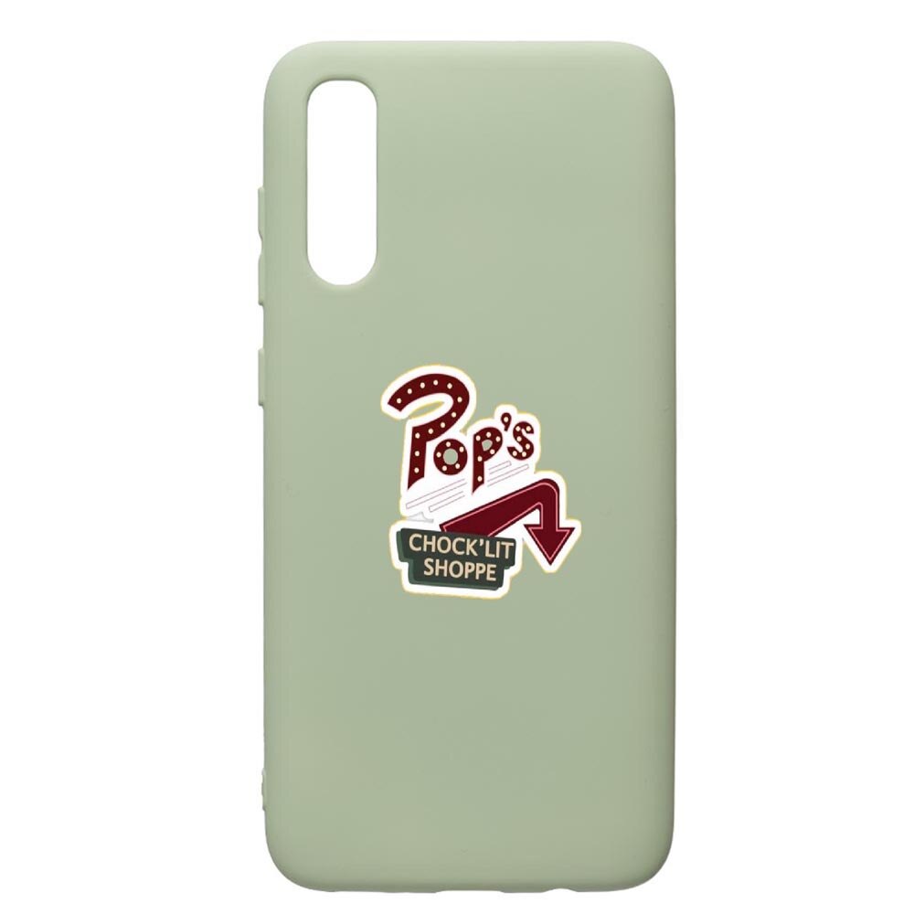 Husa de protectie Samsung Galaxy A70, Riverdale, silicon, cu interiorul din material textil, protectie camera, Beryl, PGR610