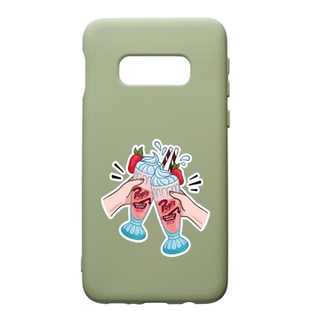 Husa de protectie Samsung Galaxy S10, Riverdale - Shake, silicon, cu interiorul din material textil, protectie camera, Beryl, PGR613 Husa de protectie Samsung Galaxy S10, Riverdale - Shake, silicon, cu interiorul din material textil, protectie camera, Beryl, PGR613
