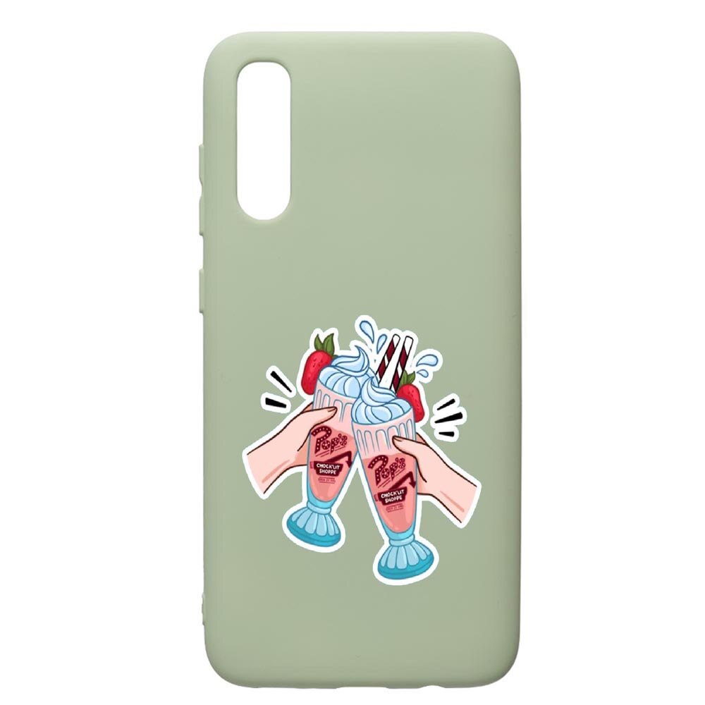 Husa de protectie Samsung Galaxy A70, Riverdale - Shake, silicon, cu interiorul din material textil, protectie camera, Beryl, PGR613