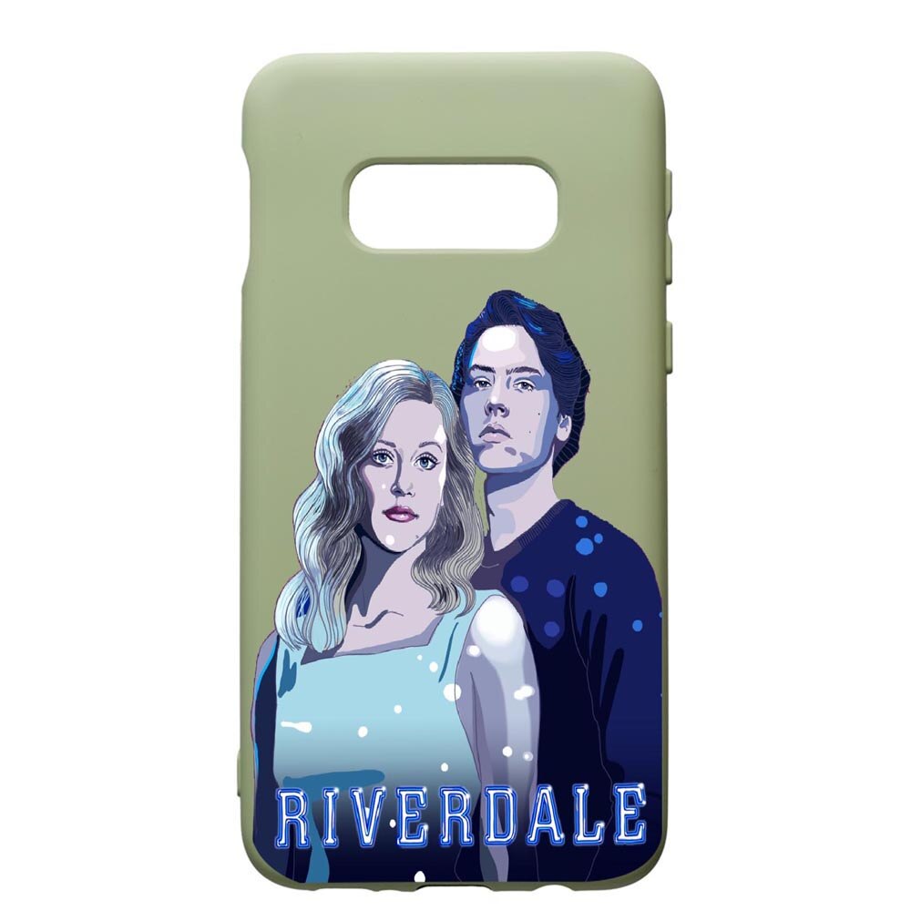 Husa de protectie Samsung Galaxy S10, Riverdale, silicon, cu interiorul din material textil, protectie camera, Beryl, PGR614
