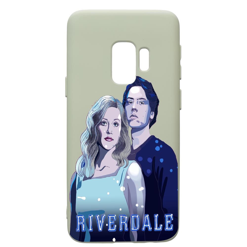 Husa de protectie Samsung Galaxy S9, Riverdale, silicon, cu interiorul din material textil, protectie camera, Beryl, PGR614