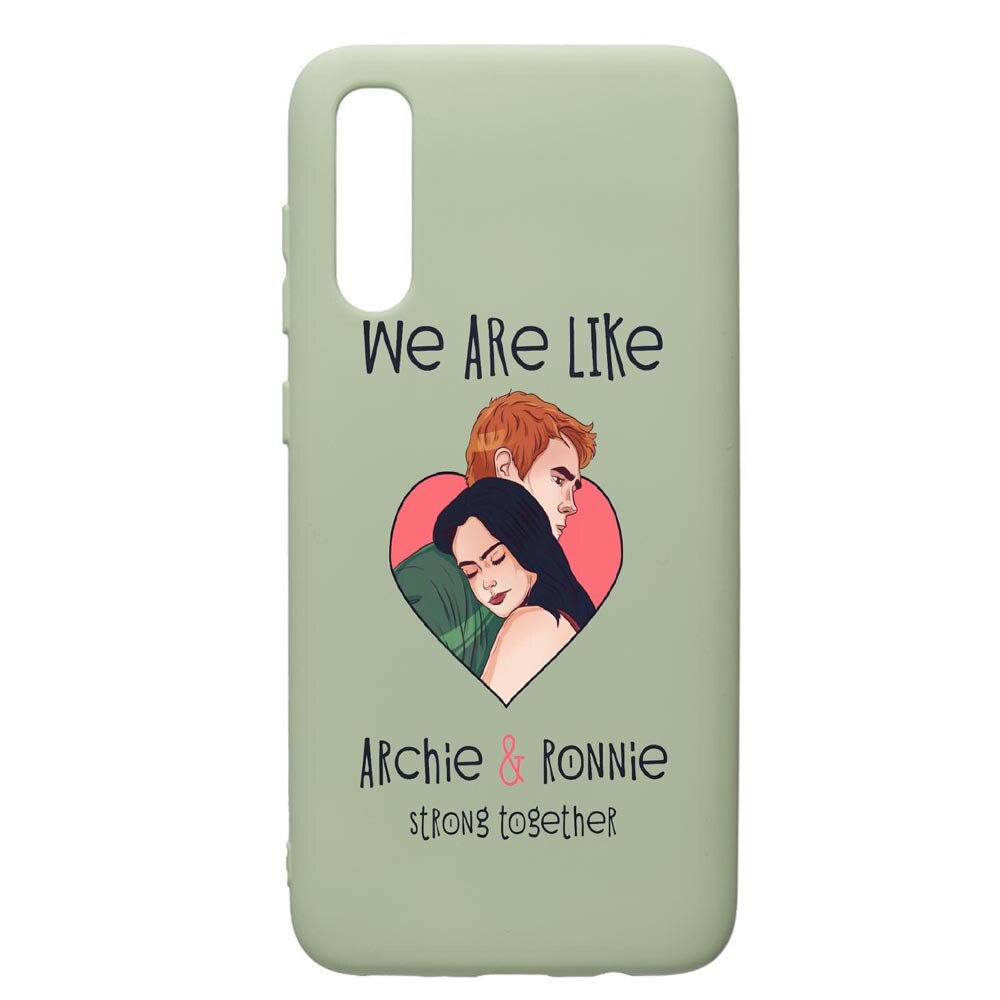 Husa de protectie Samsung Galaxy A70, Rirverdale Love, silicon, cu interiorul din material textil, protectie camera, Beryl, PGR624