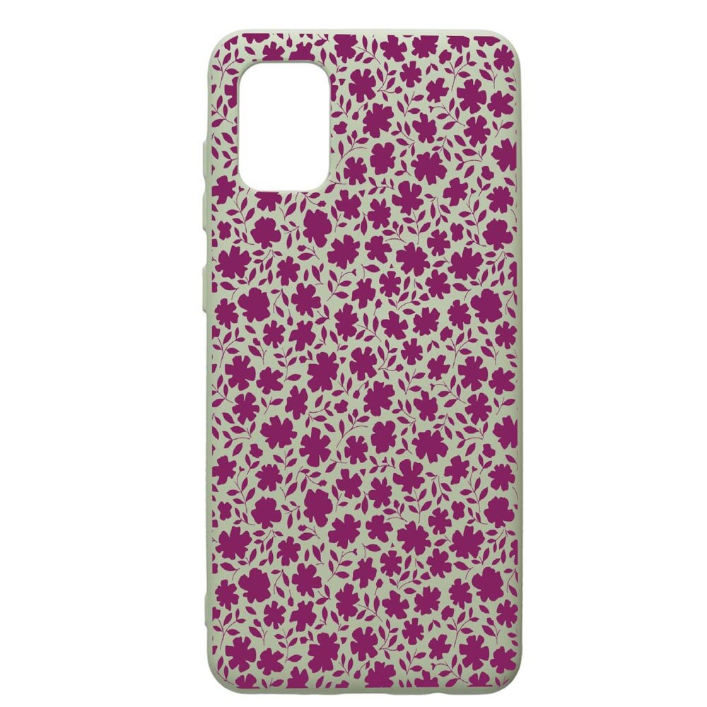 Husa de protectie Samsung Galaxy A71, Flowers Pattern, silicon, cu interiorul din material textil, protectie camera, Beryl, PGR627