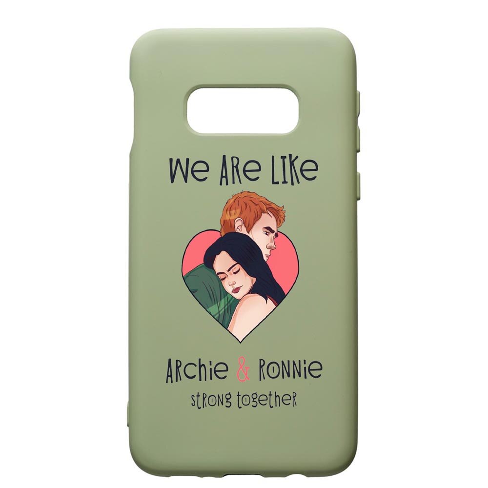 Husa de protectie Samsung Galaxy S10, Rirverdale Love, silicon, cu interiorul din material textil, protectie camera, Beryl, PGR624