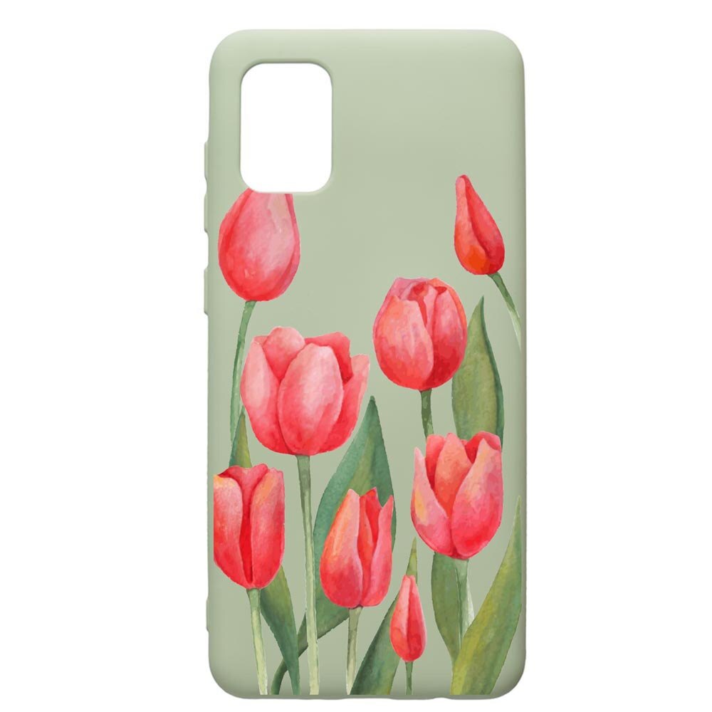 Husa de protectie Samsung Galaxy A71, Red Roses, silicon, cu interiorul din material textil, protectie camera, Beryl, PGR633