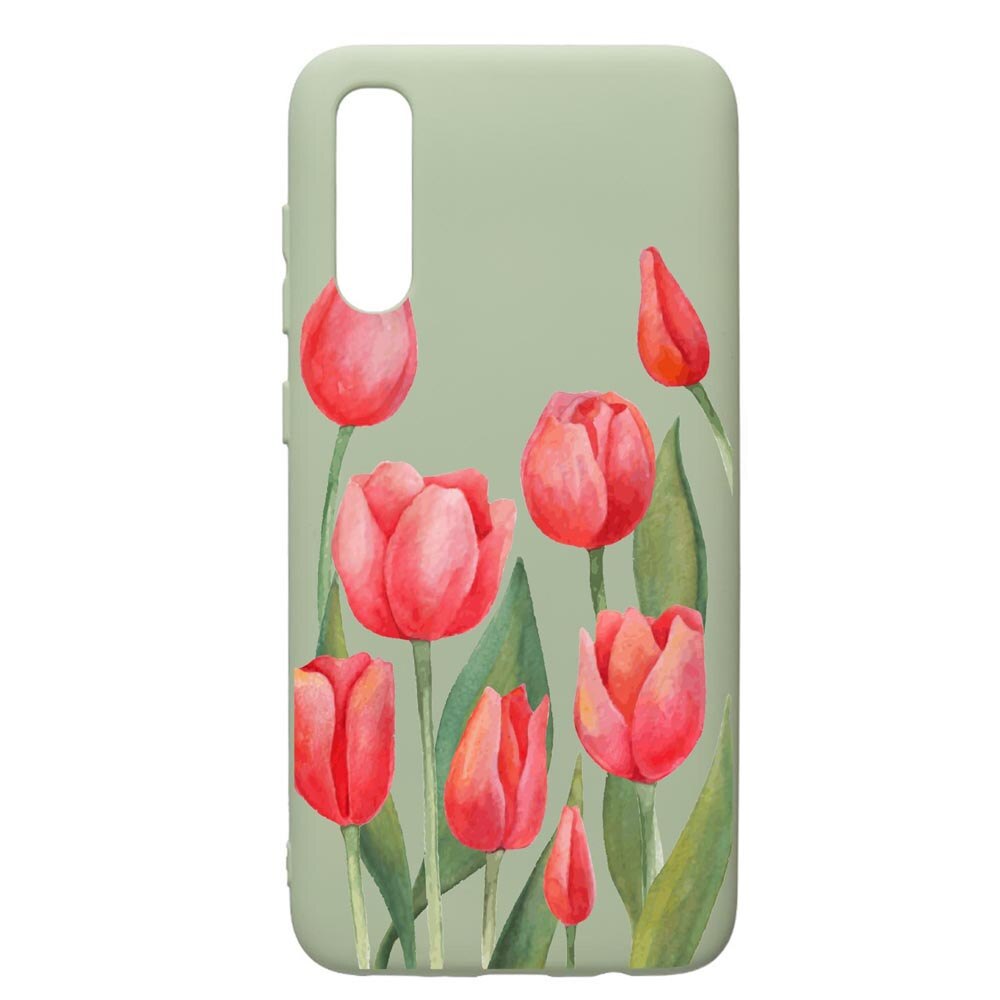 Husa de protectie Samsung Galaxy A70, Red Roses, silicon, cu interiorul din material textil, protectie camera, Beryl, PGR633
