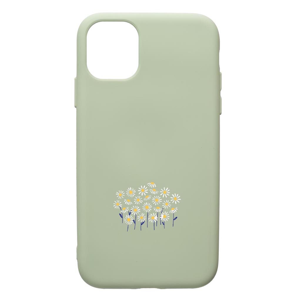 Husa de protectie Apple iPhone 11 Pro Max, Little Flowers, silicon, cu interiorul din material textil, protectie camera, Beryl, PGR642