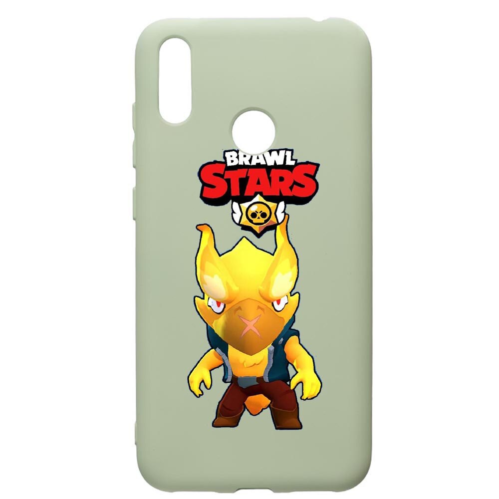 Husa de protectie Huawei Y7 2019, Brawl Stars Phoenix Crow, silicon, cu interiorul din material textil, protectie camera, Beryl, PGR645