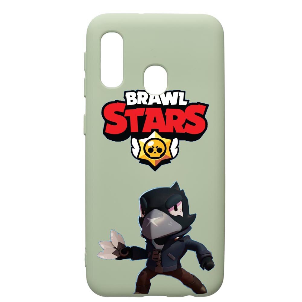 Husa de protectie Samsung Galaxy A40, Brawl Stars Crow, silicon, cu interiorul din material textil, protectie camera, Beryl, PGR644