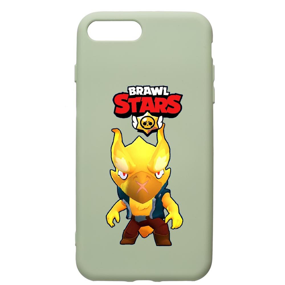 Husa de protectie Apple iPhone 8 Plus / iPhone 7 Plus, Brawl Stars Phoenix Crow, silicon, cu interiorul din material textil, protectie camera, Beryl, PGR645