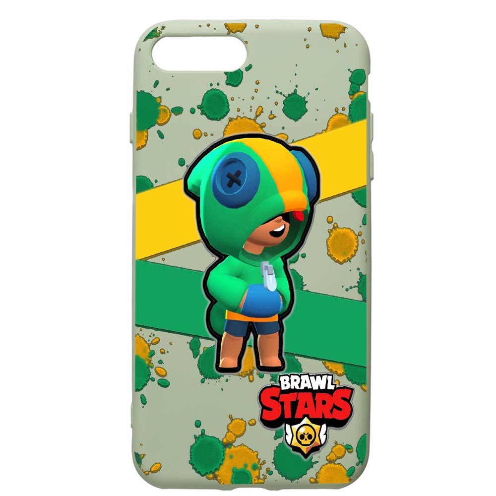 Husa de protectie Apple iPhone 8 Plus / iPhone 7 Plus, Brawl Stars Leon, silicon, cu interiorul din material textil, protectie camera, Beryl, PGR647