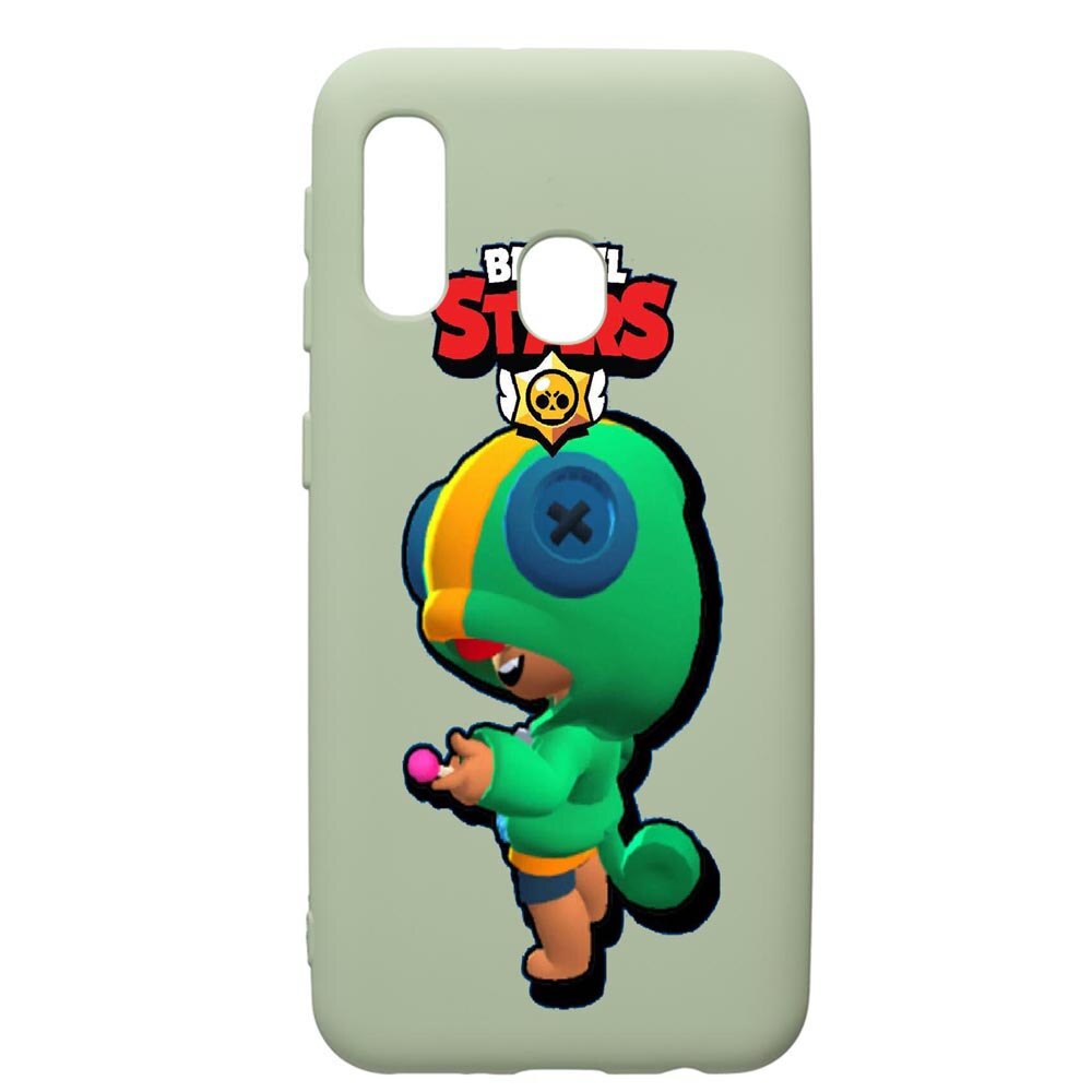 Husa de protectie Samsung Galaxy A20e, Brawl Stars Leon, silicon, cu interiorul din material textil, protectie camera, Beryl, PGR648