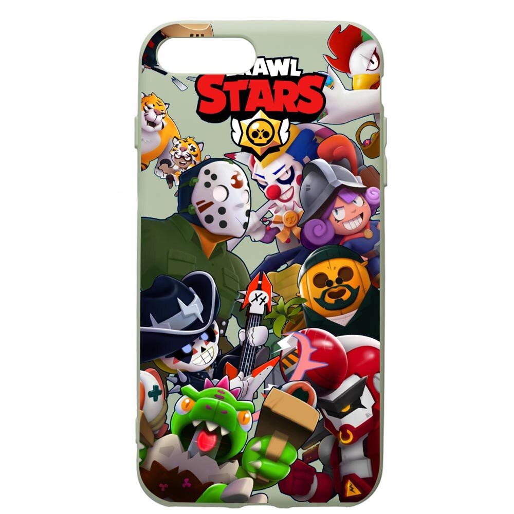 Husa de protectie Apple iPhone 8 Plus / iPhone 7 Plus, Brawl Stars, silicon, cu interiorul din material textil, protectie camera, Beryl, PGR646