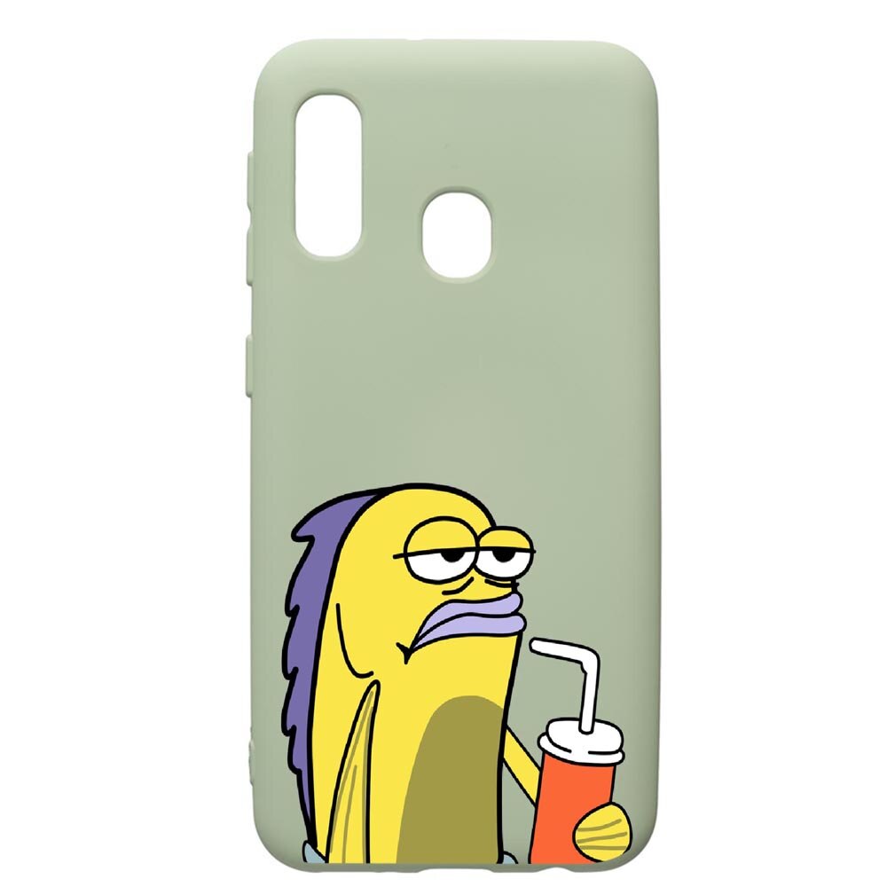 Husa de protectie Samsung Galaxy A40, Meme, silicon, cu interiorul din material textil, protectie camera, Beryl, PGR652