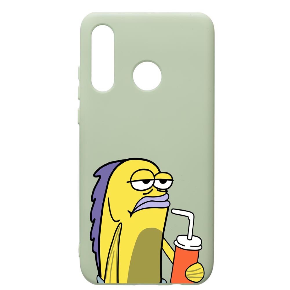 Husa de protectie Huawei P40 Lite E / Y7p, Meme, silicon, cu interiorul din material textil, protectie camera, Beryl, PGR652