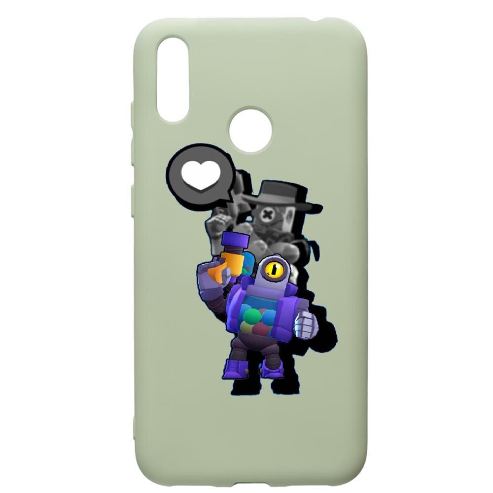 Husa de protectie Huawei Y7 2019, Brawl Stars, silicon, cu interiorul din material textil, protectie camera, Beryl, PGR650