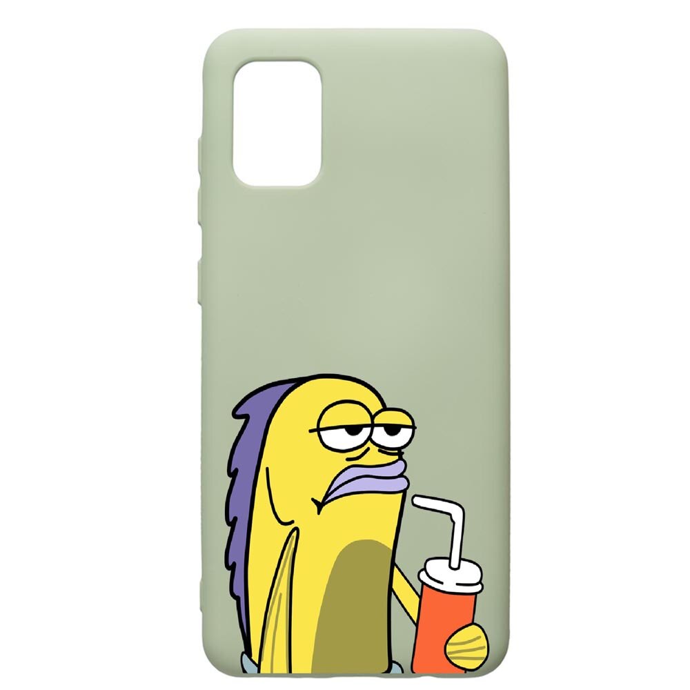 Husa de protectie Samsung Galaxy A71, Meme, silicon, cu interiorul din material textil, protectie camera, Beryl, PGR652