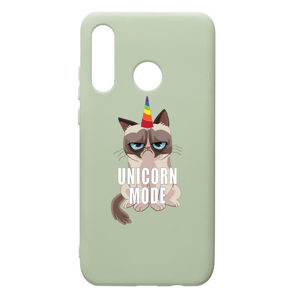 Husa de protectie Huawei P40 Lite E / Y7p, Meme - Gumpy Unicorn Mode, silicon, cu interiorul din material textil, protectie camera, Beryl, PGR654