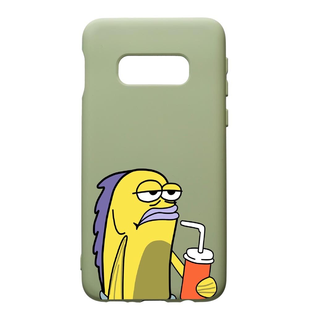 Husa de protectie Samsung Galaxy S10, Meme, silicon, cu interiorul din material textil, protectie camera, Beryl, PGR652