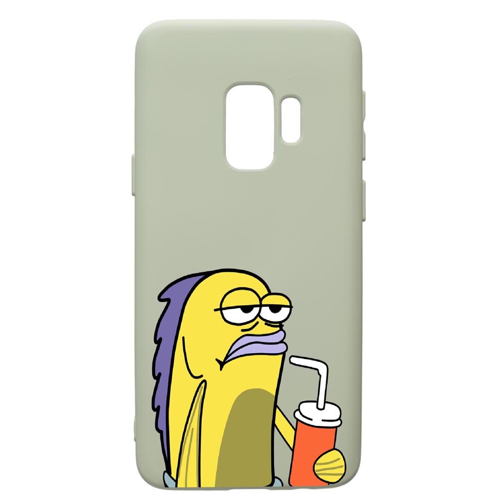 Husa de protectie Samsung Galaxy S9, Meme, silicon, cu interiorul din material textil, protectie camera, Beryl, PGR652