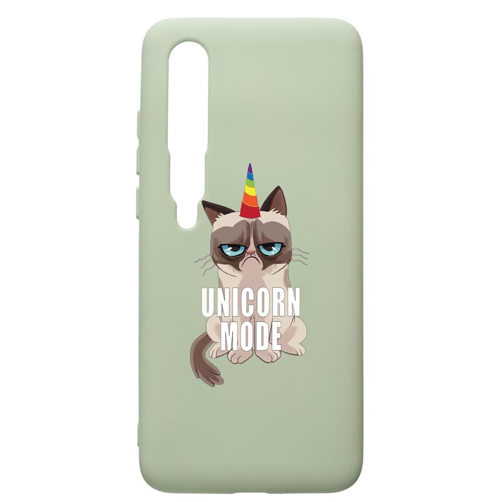 Husa de protectie Xiaomi Mi 10 / Mi 10 Pro, Meme - Gumpy Unicorn Mode, silicon, cu interiorul din material textil, protectie camera, Beryl, PGR654