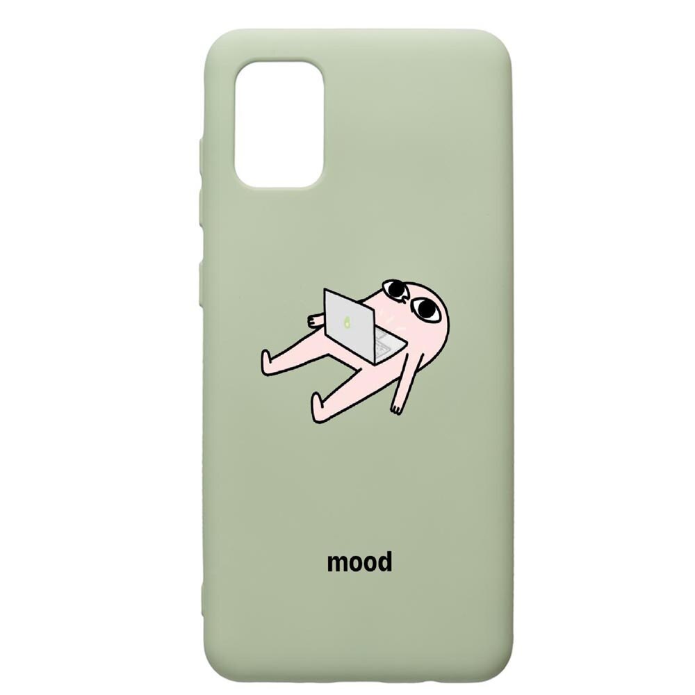 Husa de protectie Samsung Galaxy A71, Meme, silicon, cu interiorul din material textil, protectie camera, Beryl, PGR659