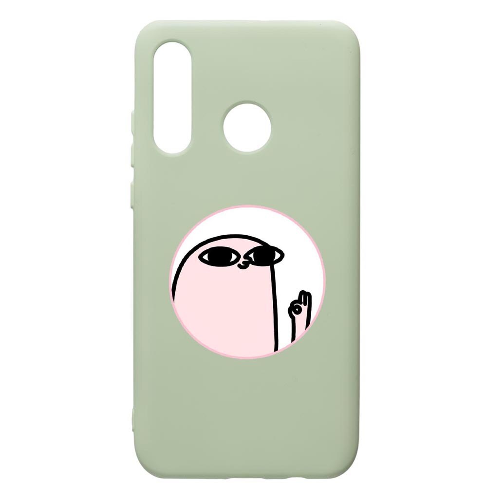 Husa de protectie Huawei P30 Lite, Meme, silicon, cu interiorul din material textil, protectie camera, Beryl, PGR658