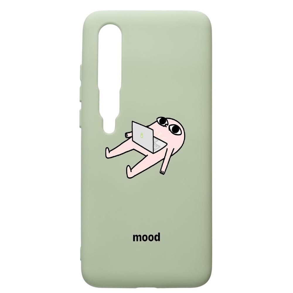 Husa de protectie Xiaomi Mi 10 / Mi 10 Pro, Meme, silicon, cu interiorul din material textil, protectie camera, Beryl, PGR659