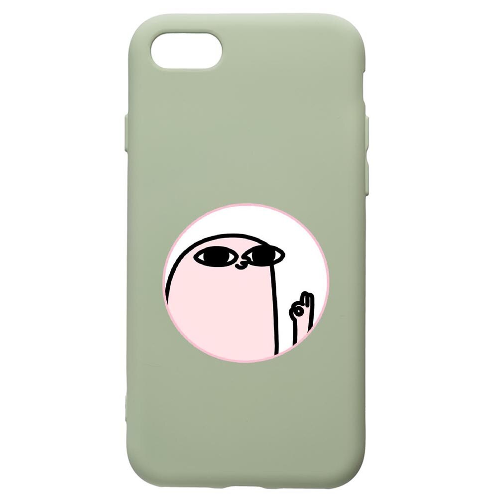 Husa de protectie Apple iPhone SE 2 / iPhone 8 / iPhone 7, Meme, silicon, cu interiorul din material textil, protectie camera, Beryl, PGR658