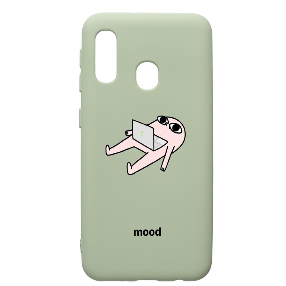 Husa de protectie Samsung Galaxy A20e, Meme, silicon, cu interiorul din material textil, protectie camera, Beryl, PGR659